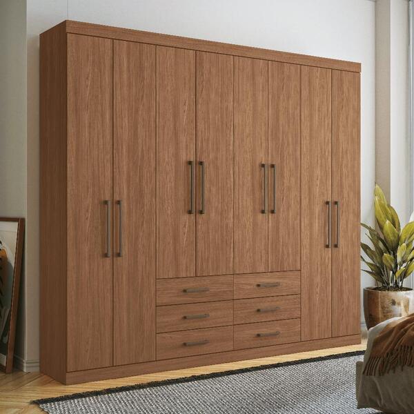 Roupeiro Casal 8 Portas Jade Jatobá