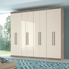 Roupeiro Casal 8 Portas Natália Castanha Off White