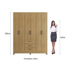 Roupeiro Casal Com 6 Portas E 3 Gavetas Rp3638 Ipê