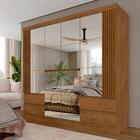 Roupeiro Casal Espelho 6 Portas Alane Freijó - Móveis Arapong