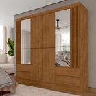 Roupeiro Casal Espelho Lateral Alane Freijó - Móveis Arapongas