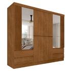 Roupeiro Casal Espelho Lateral Alane Freijó - Móveis Arapongas