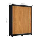 Roupeiro Casal Finn Carvalho Preto Portas Flex