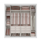 Roupeiro Casal Reali Em Mdf 6 Portas 6 Gavetas Lopas Branco