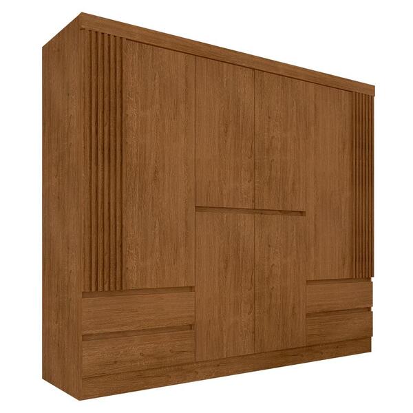 Roupeiro Casal Ripado 6 Portas Alane Freijó - Móveis Arapongas