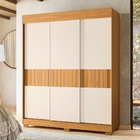 Roupeiro Casal Simon 3 Portas Flex Carvalho Off/preto