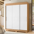 Roupeiro Casal Simon 3 Portas Flex Nature Branco Titanium