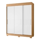 Roupeiro Casal Simon 3 Portas Flex Nature Branco Titanium