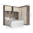 Roupeiro Casal Stones Castanha Off White