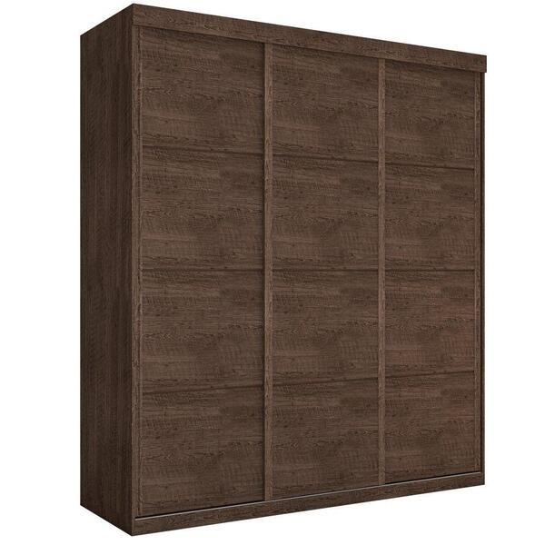 Roupeiro Casal Três Portas Correr Veneza Chocolate