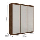 Roupeiro Casal Três Portas Correr Veneza Malbec Off White