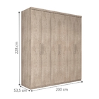 Roupeiro Casal Turquia Seis Portas Amarula