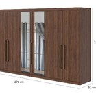Roupeiro Castellaro 6 Pts - Imbuia Naturale Lopas