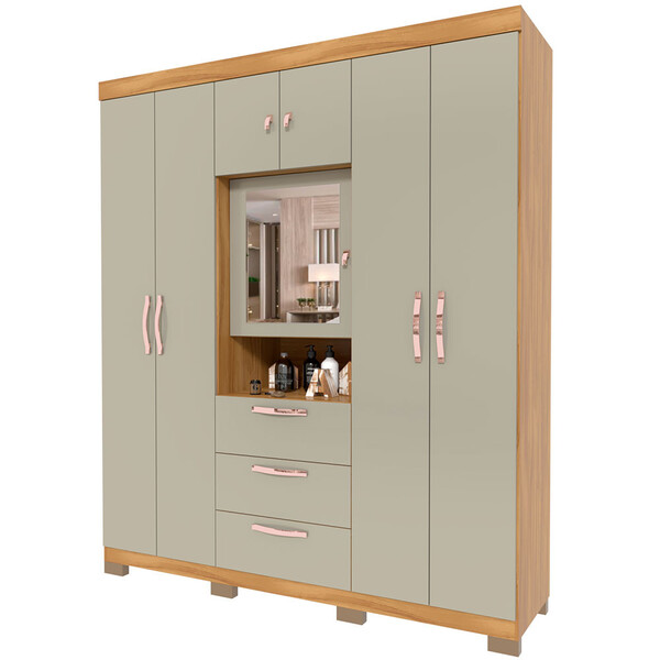 Roupeiro Catânia 7 Portas 3 Gavetas 6 Prateleiras Avelan Móve