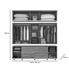 Roupeiro Channel Cinco Portas Nature - Fabri Móveis