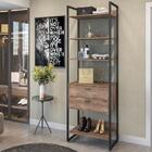 Roupeiro Cloe Com Gavetas Castanho Preto