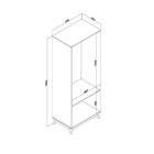 Roupeiro Closet 1 Nicho 1 Cabideiro 70cm Legno Movelbento Bra