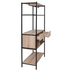 Roupeiro Closet 2 Gavetas 3 Prateleiras Madri  Carvalho Montr