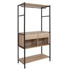 Roupeiro Closet 2 Gavetas 3 Prateleiras Madri  Carvalho Montr