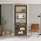 Roupeiro Closet Aberto 2 Nichos E Prateleiras Maceió Mel/preto