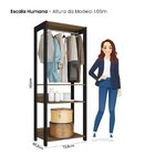 Roupeiro Closet Aberto Maceió Louro Freijó/preto