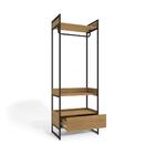 Roupeiro Closet Estilo Industrial Li028 Freijo Preto Kappesbe