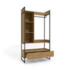 Roupeiro Closet Estilo Industrial Li029 Freijo Preto Kappesbe