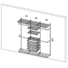 Roupeiro Closet Modulado Aramado Gaveta Sapateira Aço 1,90m Br