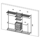 Roupeiro Closet Modulado Aramado Gaveta Sapateira Aço 2,50m Br