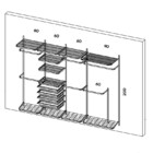 Roupeiro Closet Modulado Aramado Gaveta Sapateira Aço 2,80m Br