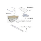 Roupeiro Closet Modulado Aramado Gaveta Sapateira Aço 2,80m Br