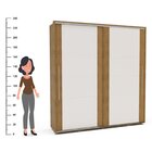 Roupeiro Coimbra 2 Portas De Correr Freijó/off White