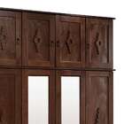 Roupeiro Colonial 10 Portas 2 Gavetas E Espelho - Castanho Ac