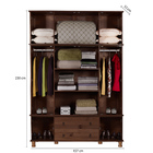 Roupeiro Colonial 10 Portas 2 Gavetas E Espelho - Castanho Ac