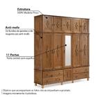 Roupeiro Colonial 11 Portas 4 Gavetas E Espelho - Imbuia Acet