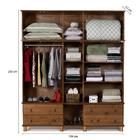 Roupeiro Colonial 11 Portas 4 Gavetas E Espelho - Imbuia Acet