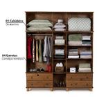 Roupeiro Colonial 11 Portas 4 Gavetas E Espelho - Imbuia Acet