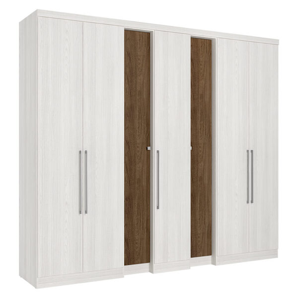 Roupeiro Com 7 Portas E 4 Gavetas Teka E Carvalho Lilies Móve