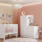 Roupeiro Com Comoda Infantil Fermo Branco