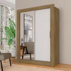 Roupeiro Com Espelho 2 Portas Correr Betina Borea/branc - M.