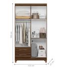 Roupeiro Com Espelho Emma Cedro