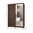 Roupeiro Com Espelho Girona Jacaranda 2 Portas