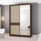 Roupeiro Com Espelho Girona Jacaranda Linho 2 Portas