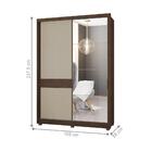 Roupeiro Com Espelho Girona Jacaranda Linho 2 Portas