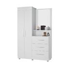 Roupeiro Com Espelho Nagoia Ônix Branco