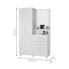 Roupeiro Com Espelho Nagoia Ônix Branco