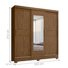 Roupeiro Com Espelho Nilo Castanho Wood