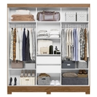 Roupeiro Com Espelho Nilo Naturale/branco