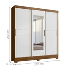 Roupeiro Com Espelho Nilo Naturale/branco