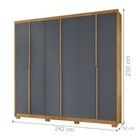 Roupeiro Com Espelho Osiris Freijó/cinza